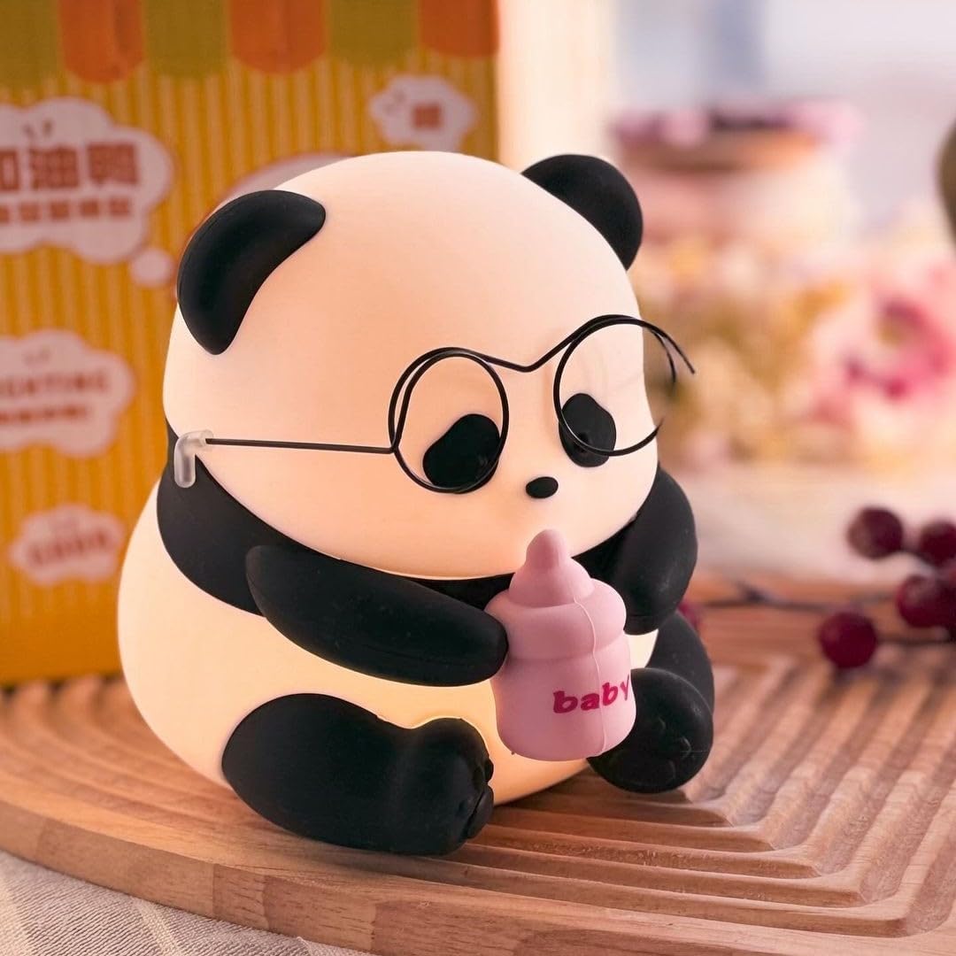 Desidiya® Baby Panda Rechargeable Silicone Night Lamp - Cute Panda Lamp, Kids Night Light, Nursery Decor, Birthday Gift, Silicone LED Light