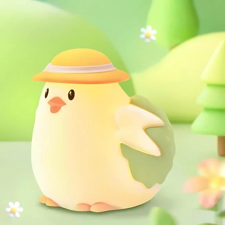 Desidiya® Chicken Rechargeable Silicone Night Lamp - Farm Animal Lamp, Kids Night Light, Nursery Decor, Birthday Gift, Silicone LED Light