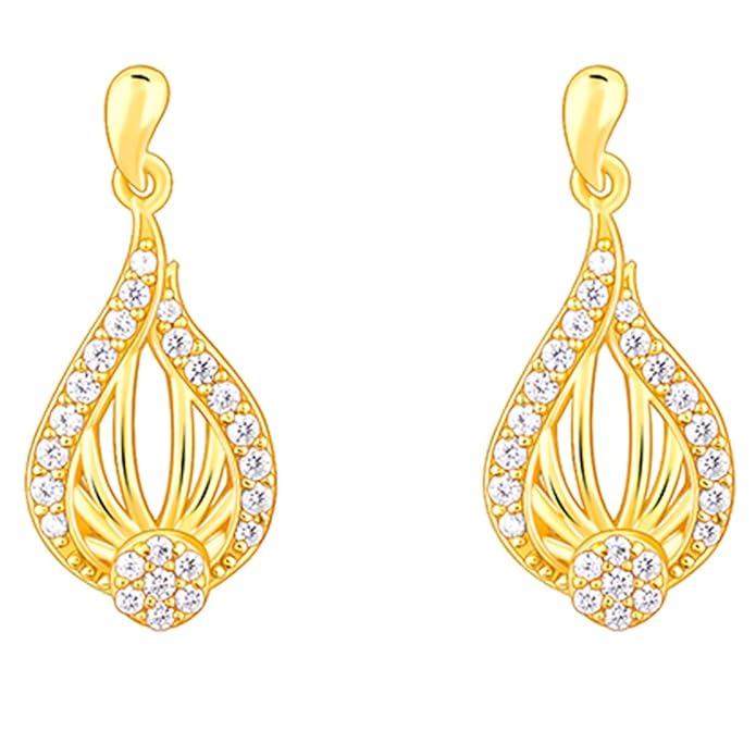 GIVA 925 Silver Golden Glint Earrings| Drops to Gift Women & Girls | With Certificate of Authenticity and 925 Stamp | 6 Months Warranty*