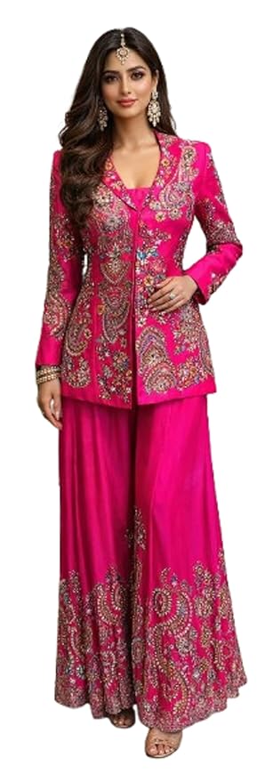 Lehenga Choli For Women Style Saree with Embroidery Sequins work Blouse Ready to Wear Party Outfit Indo-Western chaniya choli heavy dhoti style set