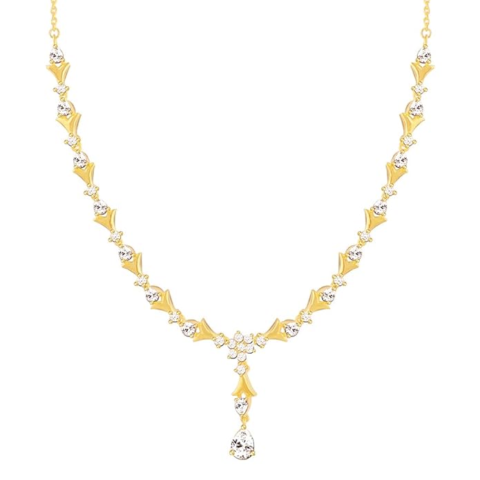 GIVA 925 Silver Golden Glinting Joy Zircon Pendant| Necklace to Gift Women & Girls | With Certificate of Authenticity and 925 Stamp | 6 Months Warranty*