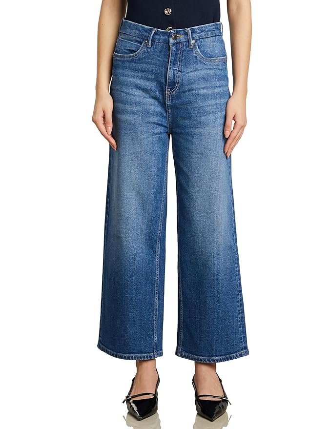 Symbol Premium Women's Baggy Wide Leg Jeans | High Waist | 5-Pocket (Available in Plus Sizes)