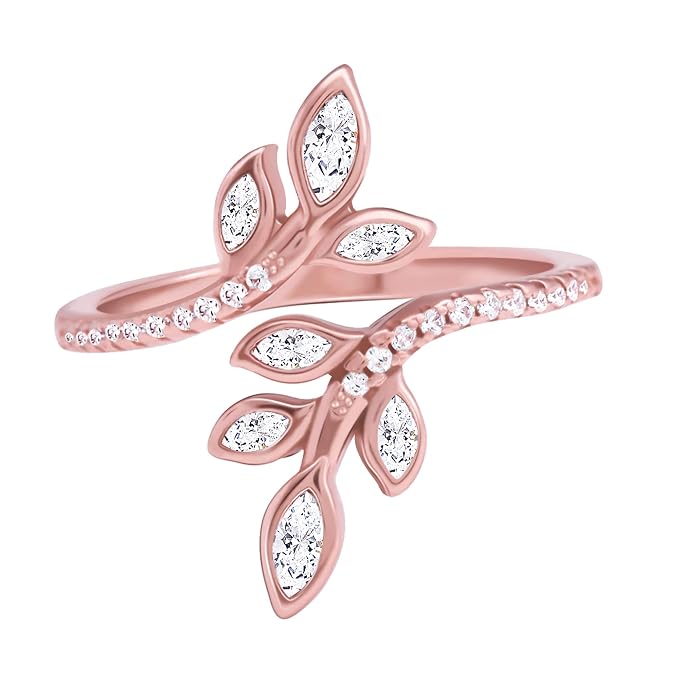 GIVA 925 Silver Rose Gold Pure Poise Ring, Adjustable | Gifts for Girlfriend, Gifts for Women and Girls | With Certificate of Authenticity and 925 Stamp | 6 Month Warranty*
