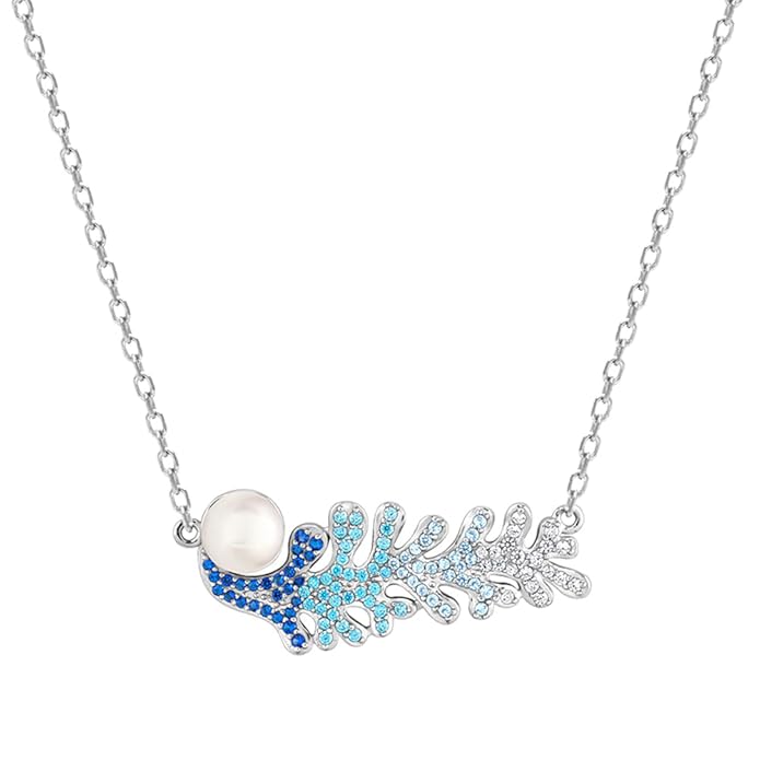 GIVA 925 Silver Rose Gold 18k Gold Plated Zircon Stoned Necklace | Gifts for Women & Girls