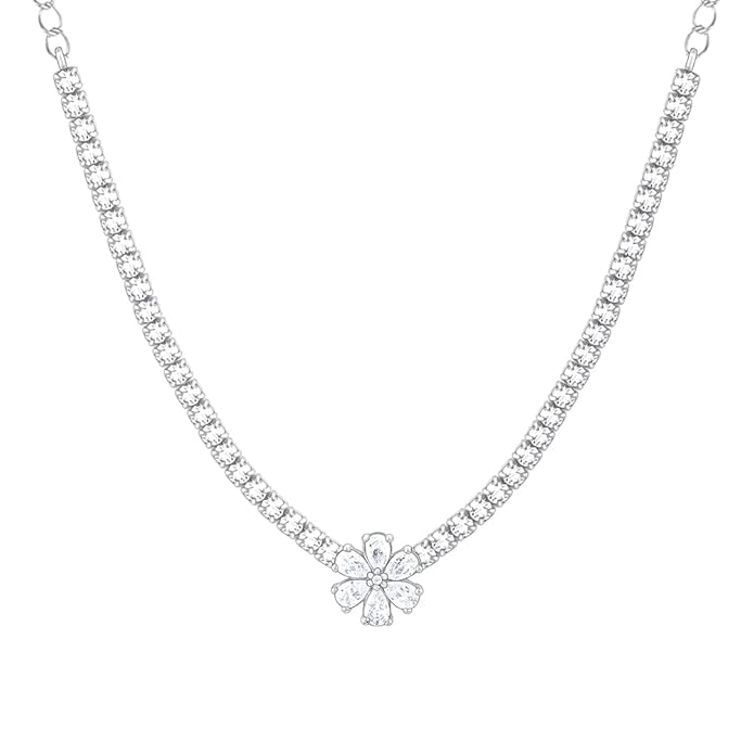 GIVA 925 Silver Virtuous Flora Necklace| Pendant to Gift Women & Girls | With Certificate of Authenticity and 925 Stamp | 6 Months Warranty*