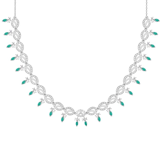 GIVA 925 Silver Zircon-Studded Kalash Necklace | Gifts for Girlfriend,Pendant to Gift Women & Girls | With Certificate of Authenticity and 925 Stamp | 6 Months Warranty*