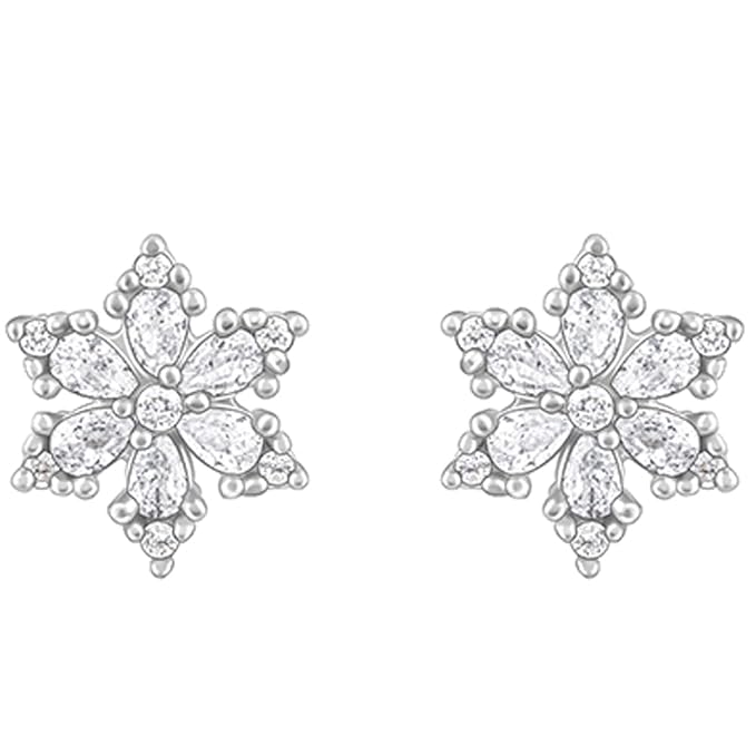 GIVA 925 Silver Flowery Snowflake Studs| studs to Gift Women & Girls | With Certificate of Authenticity and 925 Stamp | 6 Months Warranty*