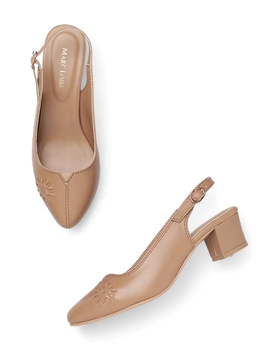Marc Loire Women's Pointed Toe Block Heel Pumps Shoes for Party, Office and Formal Occasions