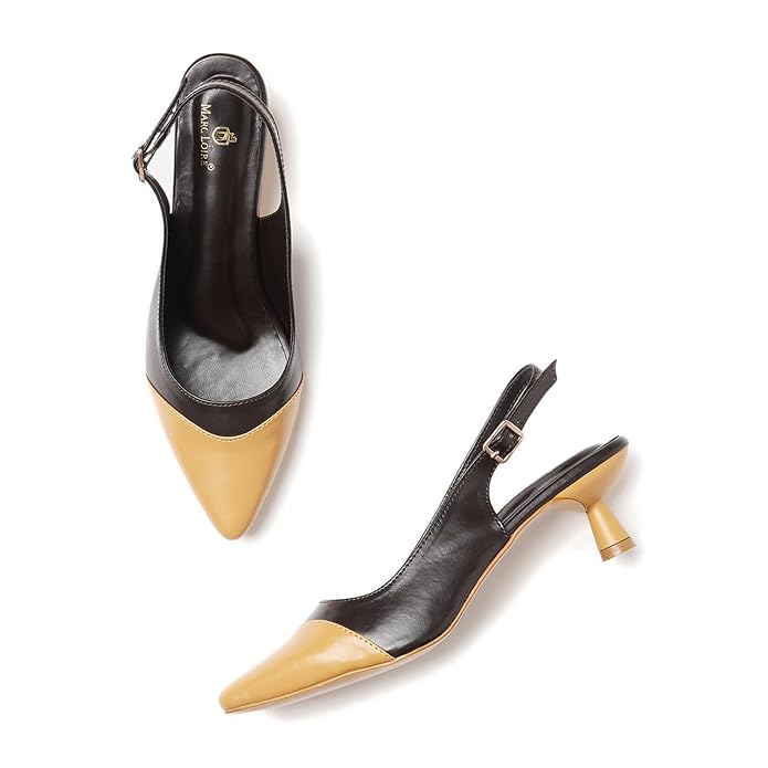 Marc Loire Women Solid Pointed Toe Pump Shoes with Stilettoes Heels for Parties and Formal Occasions
