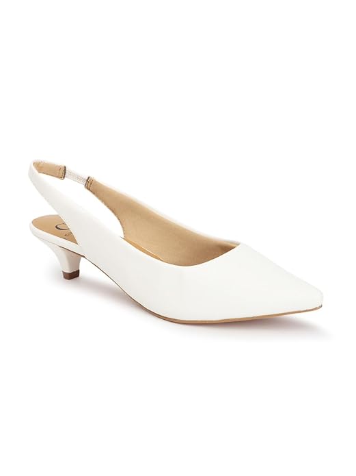 Carlton London Women Stylish Slip On Backstap Fashion Sandals for Casual use, Outdoor, Party and Holidays with Kitten Heels