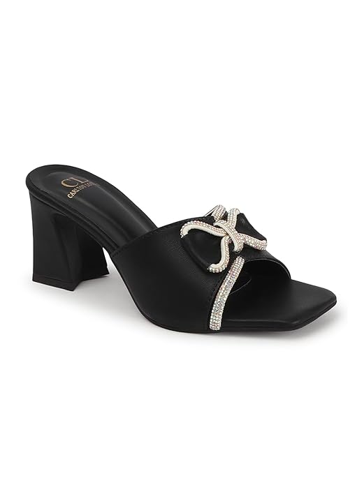 Carlton London Women Comfortable fashionable Block Heel Sandal for Wedding,Party and Casual use