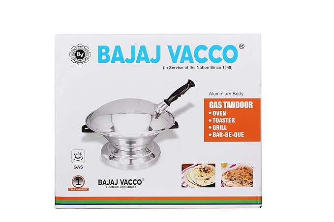 BAJAJ VACCO ® GAS Aluminium Multi Purpose Oven, Gas Tandoor/Barbeque Griller/Bati/Pizza Maker