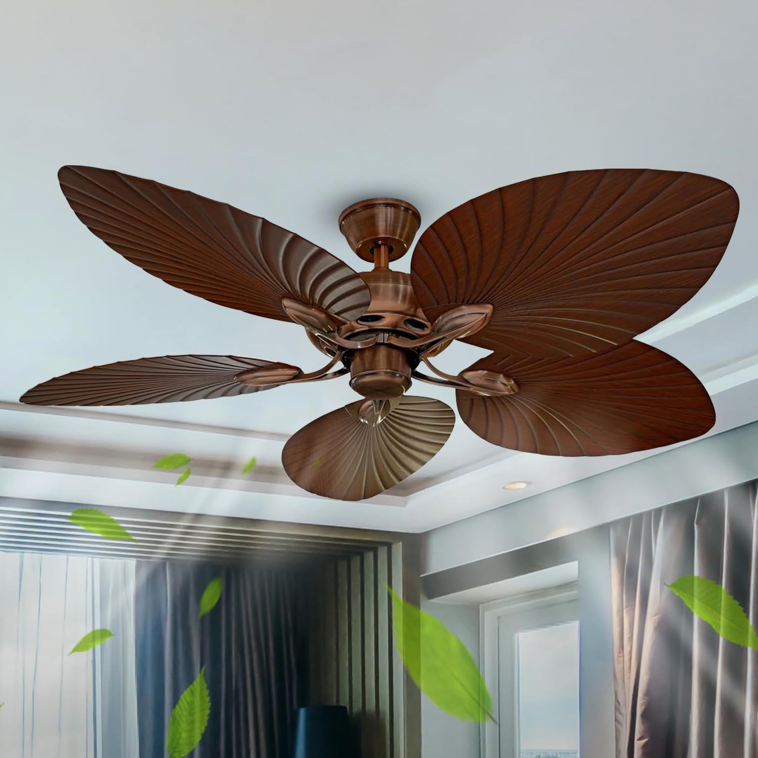 Smartway® - Vera Decorative Modern|Living Room|Dining|Bedroom Ceiling Fan Chandelier BLDC Noiseless Fan Motor|Metal Blade Remote Smart Google|Alexa Voice Assist App |Living Room