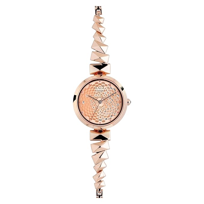 Titan Raga Facets Analog Rose Gold Dial Women's Watch-NN95121WM01/NQ95121WM01