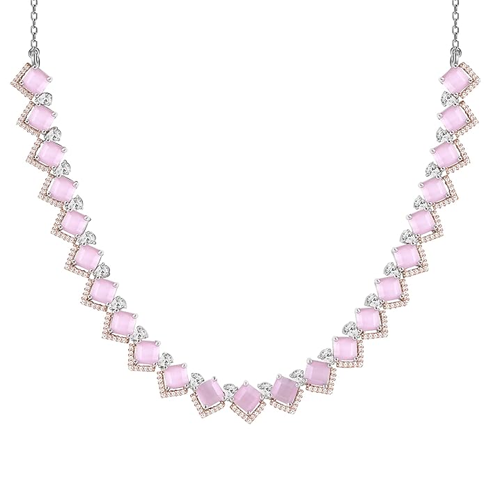 GIVA 925 Silver Anushka Sharma French Rose Necklace | Gifts for Girlfriend,Pendant to Gift Women & Girls | With Certificate of Authenticity and 925 Stamp | 6 Months Warranty*