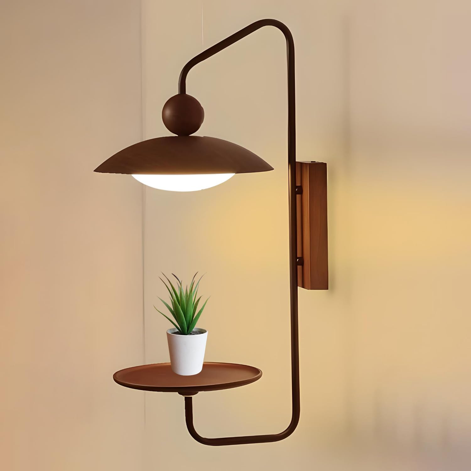 Smartway® Sepia 7W Modern LED Wall Lamp | Warm White Decorative Wall Light for Bedroom, Living Room & Bedside | Premium Modern Wall Mount Lamp | 1-Year Warranty (Decorative Items not Included)