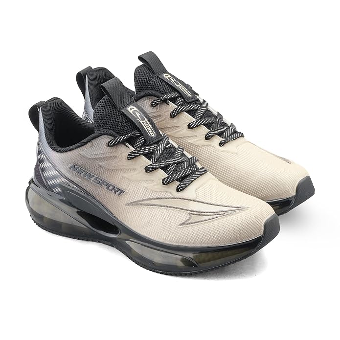 ASIAN Quantum-27 Men's Sports Running Shoes with See-Through Air Sole, Memory Foam Comfort, Breathable Knit Upper & Stylish Athletic Performance Design