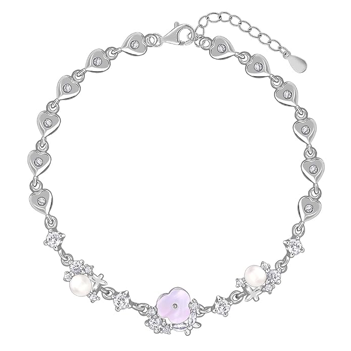 GIVA 925 Silver Heart Grace Bracelet|Gifts for Women and Girls|With Certificate of Authenticity and 925 Stamp|6 Months Warranty