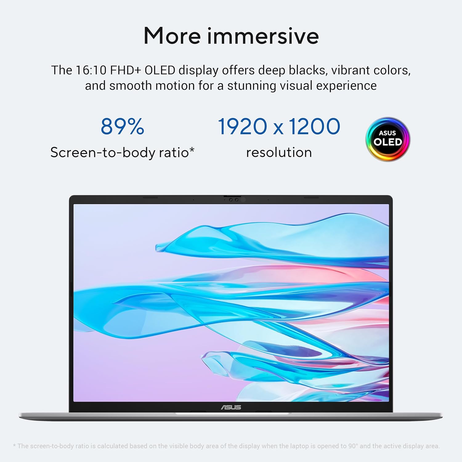 ASUS Vivobook S16 OLED, Intel Core Ultra 5 225H, 16GB RAM, 512GB SSD, FHD 16", Win 11, Office 2024, Cool Silver, 1.7Kg, S3607CA-SH071WS,Intel iGPU, 70Whr, M365 Basic(1Year) Metallic Design Laptop