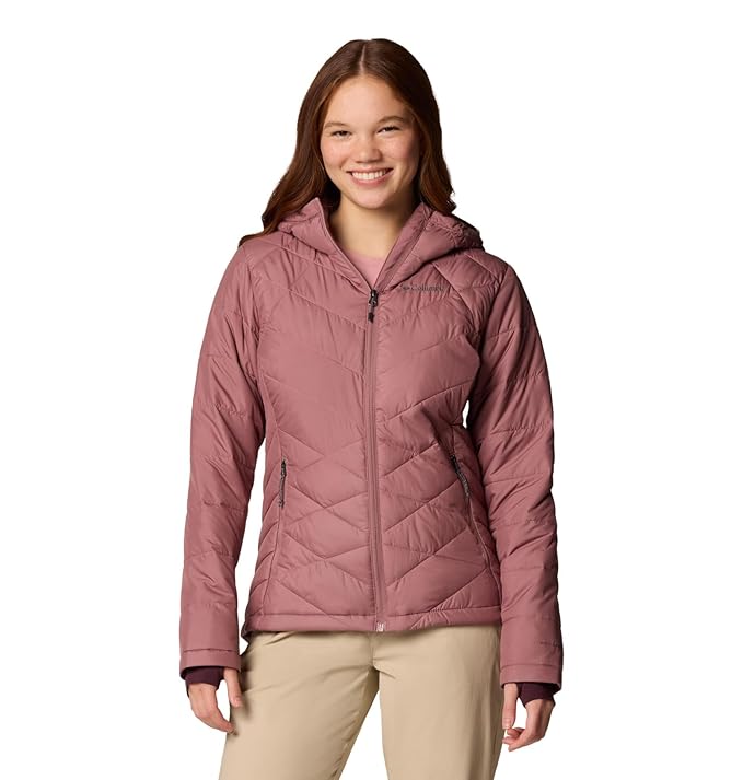 Columbia Women Omni-Heat Reflective Heavenly Hooded Hiking and Trekking Down Jacket