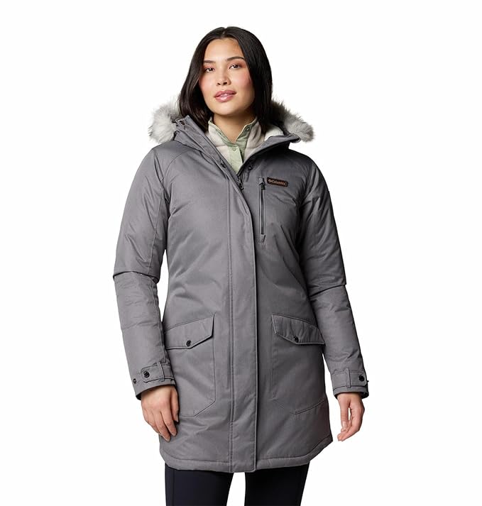 Columbia Women Omni-Heat Reflective Suttle Mountain Long Hiking and Trekking Insulated Jacket