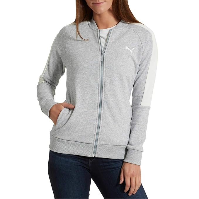 Puma Women Polycotton French Terry Crew Neck Jacket