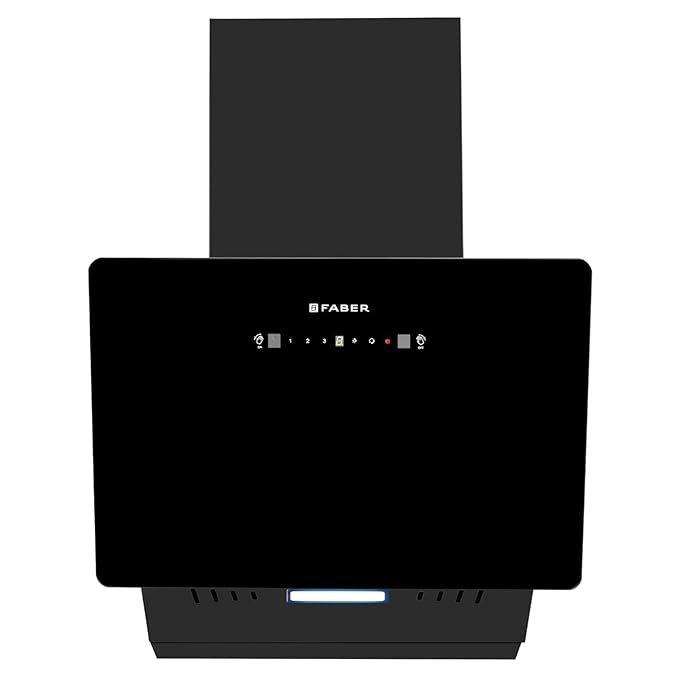 Faber 60cm 1400 m³/hr Vertical Wall Mounted Chimney|Filterless|Two Way Suction|AutoClean|8 Yr on Motor & 2 Yr Comprehensive Warranty by Faber|Touch&Gesture Control|Hood Mojito IN HC SC FL BK 60,Black