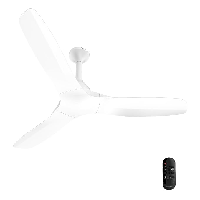 Crompton Silent Pro Fluido Wave 1200mm iOT BLDC Ceiling Fan | Luxury Design | Wi-Fi, Bluetooth & Remote | Alexa & Ok Google | Fine Speed Tuning | Low Noise | 4 Year Brand Warranty | Snow White