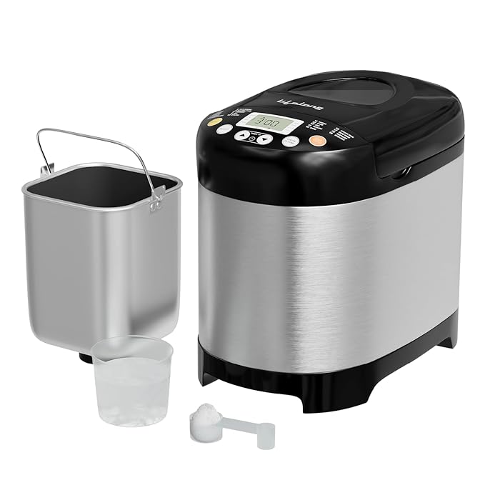 Lifelong Atta Dough & Bread Maker Machine for Home - 550W One Touch Automatic Machine for Kneading, Baking & Fermentation - 19 Presets - Chapati Dough, Multiple Bread types, Dessert, Cake, Jam etc.