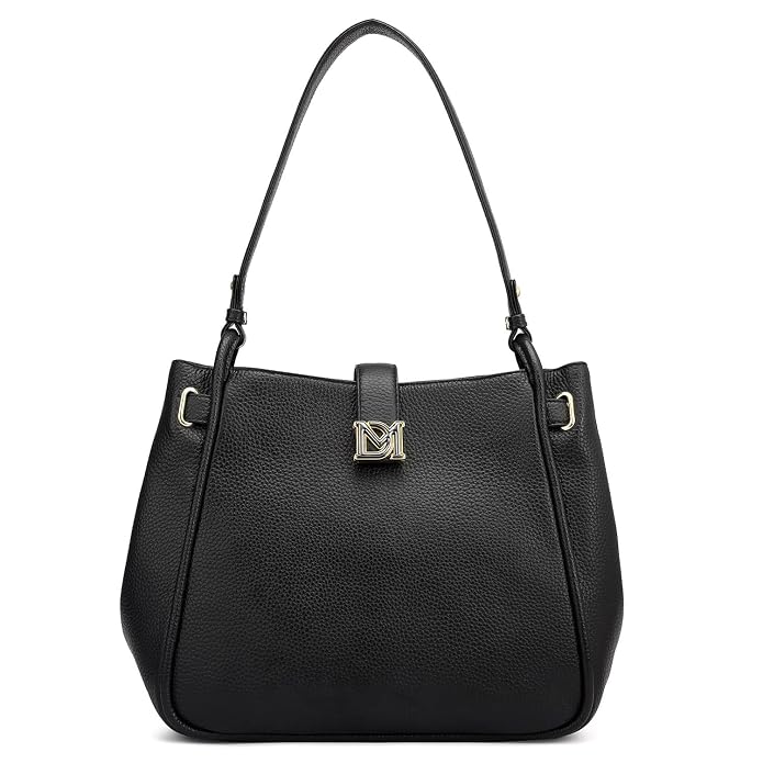 Da Milano Medium Leather Hobo - Black