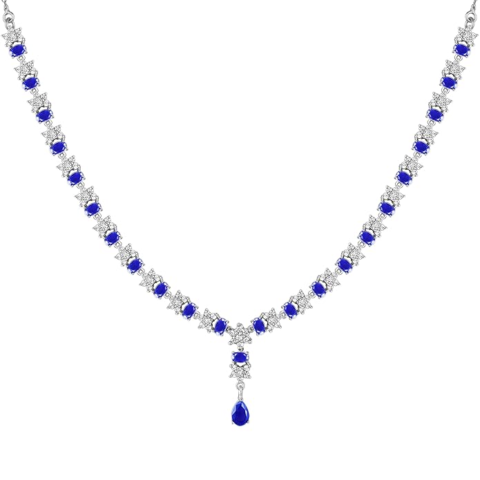 GIVA 925 Silver Glamour In Colour Necklace| Gifts for Girlfriend,Pendant to Gift Women & Girls | With Certificate of Authenticity and 925 Stamp | 6 Months Warranty*