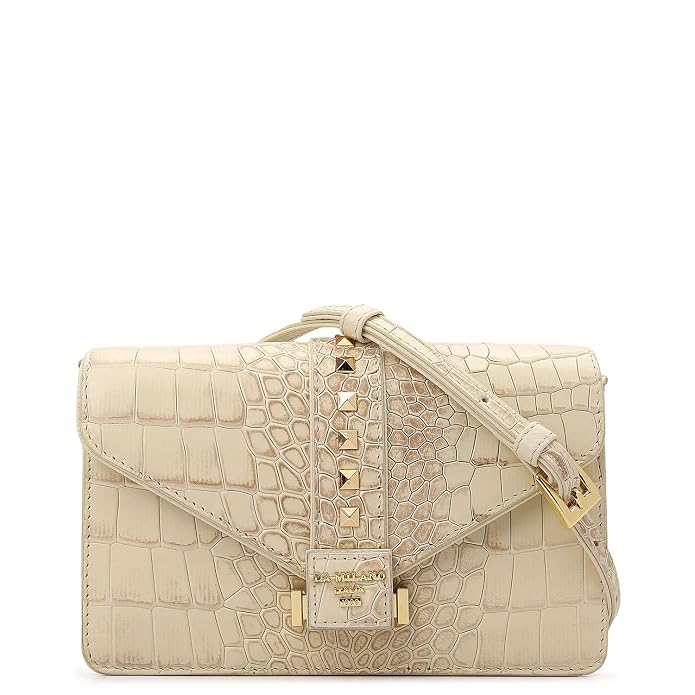 Da Milano Leather Shoulder Bag for Women - White (00373OL)
