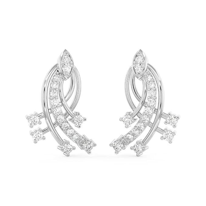 Clara 925 Sterling Silver Iris Pendant Earring Chain Gift for Women & Girls | Platinum Plated | Swiss Zirconia | Jewellery Set