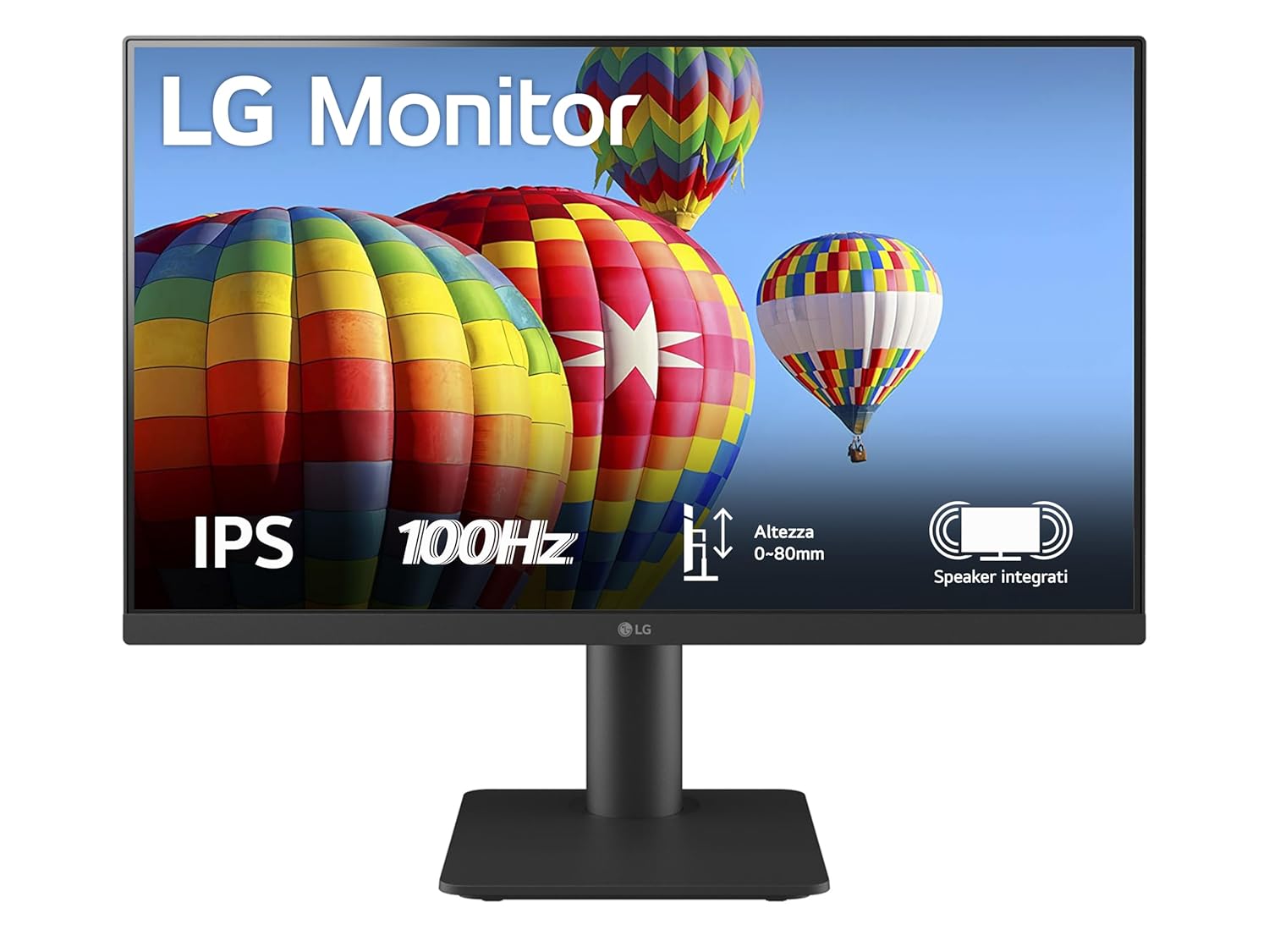 LG 24MS550-B 24 inch IPS FHD (1920x1080) Monitor 100Hz 5ms Reader Mode Tilt/Height Adjustable Stand Built in Speaker Borderless Design OnScreen Control Black Stabilizer DAS Crosshair HDMI