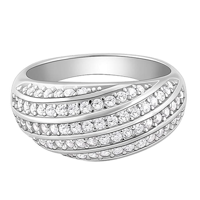 GIVA 925 Silver Spired Dome Ring,Fixed Size,Indian - 12 | Gifts for Women and Girls | With Certificate of Authenticity and 925 Stamp | 6 Months Warranty*