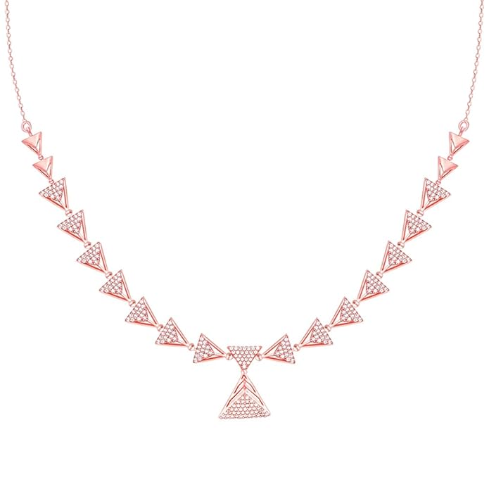 GIVA 925 Silver Rose Gold Hold Time Necklace| Pendant to Gift Women & Girls | With Certificate of Authenticity and 925 Stamp | 6 Months Warranty*
