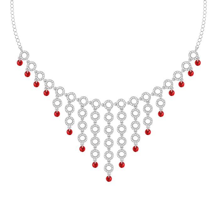 GIVA 925 Silver Love in Circles Necklace|Gift for Girlfriend| With Certificate of Authenticity and 925 Stamp | 6 Months Warranty*
