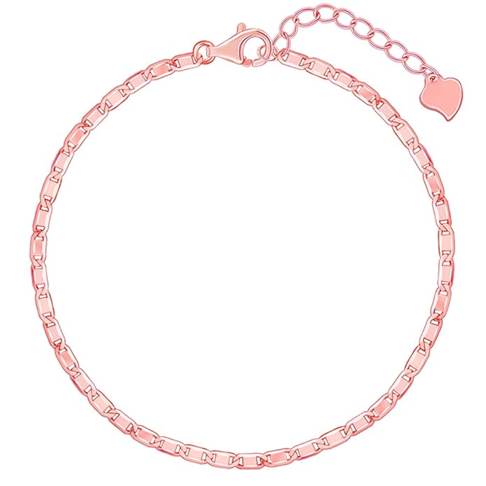 GIVA 925 Silver Rose Gold Classic Shine Bracelet, Adjustable | Gifts for Women and Girls | With Certificate of Authenticity and 925 Stamp | 6 Months Warranty