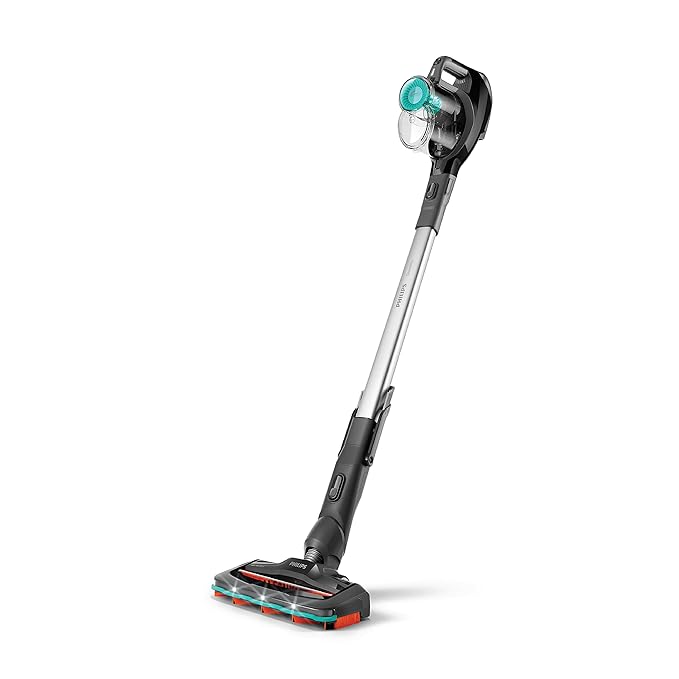 Philips SpeedPro FC6726/01 – Cordless vacuum cleaner, With Up to 40 mins of run time, Integrated accessories for quick switches, 180-degree suction nozzle with LEDs, Mini Turbo Brush for pet hair