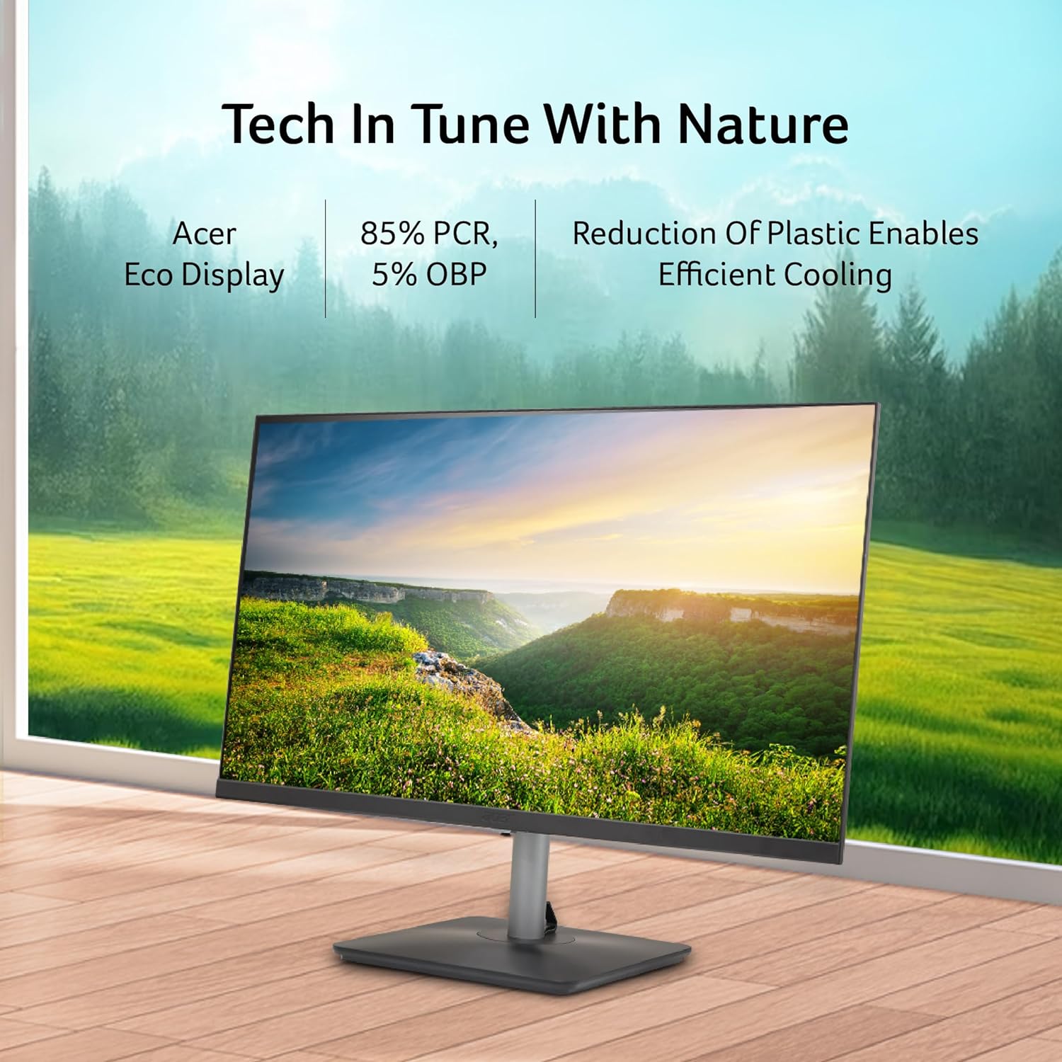 Acer RS272 27 Inch Full HD IPS Ultra-Thin (6.9mm) Backlit LED Monitor I Color Patterned Back Mood Light I Dual Glass Design, Sleek Metal Frame I 1 MS, 120Hz I 1xHDMI 1xVGA I Speakers I Eye Care