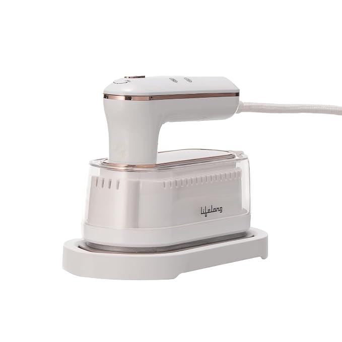 Lifelong 1250 Watt Garment Steamer for Clothes | Handheld Garment Steamer with Rest Stand for Iron | Portable & Foldable Mini Steam Press Suitable For Traveling - 90 ml Tank Capacity (LLGRMS901)
